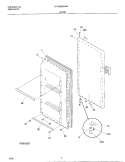 DOOR Diagram and Parts List for CFU09M2HW4  Frigidaire Freezer