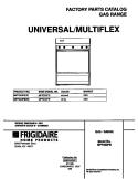 COVER Diagram and Parts List for MPF300PBDE  Frigidaire Range