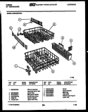 RACKS AND TRAYS Diagram and Parts List for SP24C6WWGC  Gibson Dishwasher