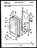 DOOR PARTS Diagram and Parts List for TFU12M0AW3  Tappan Freezer