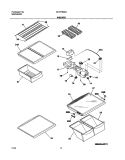 SHELVES Diagram and Parts List for GLRT182SAQ4  Frigidaire Refrigerator