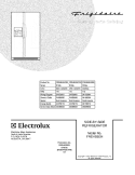 COVER Diagram and Parts List for FRSHB5EHSB2  Frigidaire Refrigerator
