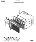 CABINET FRONT AND WRAPPER Diagram and Parts List for WAS183S2A3  Frigidaire Air Conditioner