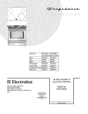 COVER Diagram and Parts List for BFES368EC4  Frigidaire Range
