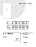 COVER Diagram and Parts List for GLRT218WDB2  Frigidaire Refrigerator