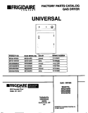 COVER Diagram and Parts List for MDG216RBW2  Kelvinator Dryer