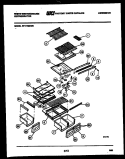 SHELVES AND SUPPORTS Diagram and Parts List for RT177MCW0  Frigidaire Refrigerator