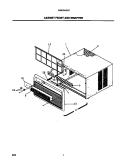 CABINET FRONT AND WRAPPER Diagram and Parts List for FAS154J1A1  Frigidaire Air Conditioner