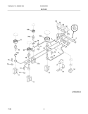 BURNER Diagram and Parts List for GLGC30S8CQB  Frigidaire Cooktop
