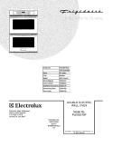 COVER Diagram and Parts List for PLEB30T9FCB  Frigidaire Wall Oven