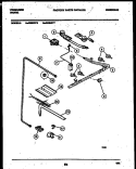 BURNER, MANIFOLD AND GAS CONTROL Diagram and Parts List for G30NW7  Frigidaire Range