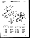 CONTROL PANEL Diagram and Parts List for GG32PCW4  Frigidaire Range