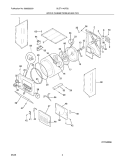 UPPER CABINET/DRUM HEATER Diagram and Parts List for GLET1142FS2  Frigidaire Washer Dryer Combo