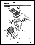 SHELVES AND SUPPORTS Diagram and Parts List for TPK180ZN1W  Kelvinator Refrigerator