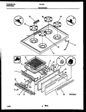 COOKTOP AND BROILER DRAWER PARTS Diagram and Parts List for 30-1049-00-11  Tappan Range