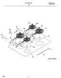TOP Diagram and Parts List for FED300WCDF  Frigidaire Range
