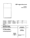 COVER Diagram and Parts List for GLHT184RAB5  Frigidaire Refrigerator