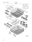RACKS Diagram and Parts List for PLD3461RDC1  Frigidaire Dishwasher