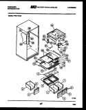 SHELVES AND SUPPORTS Diagram and Parts List for FPE17TLA0  Frigidaire Refrigerator