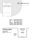 COVER Diagram and Parts List for FGFB86DQC  Frigidaire Range