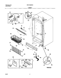 CABINET Diagram and Parts List for GFU21M6AW3  Gibson Freezer