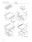 SHELVES Diagram and Parts List for FRT21FG4CW3  Frigidaire Refrigerator