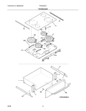 TOP/DRAWER Diagram and Parts List for FES365ECG  Frigidaire Range