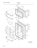 DOOR Diagram and Parts List for FRT18S8KS2  Frigidaire Refrigerator