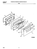 DOOR Diagram and Parts List for FEF389WFSC  Frigidaire Range