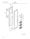 FREEZER DOOR Diagram and Parts List for LESR26EFE4  Frigidaire Refrigerator