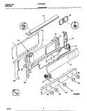 BACKGUARD Diagram and Parts List for WGF324BBDC  Frigidaire Range