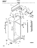 CABINET Diagram and Parts List for FRT18NNGD1  Frigidaire Refrigerator
