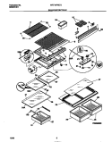 SHELVES / CONTROLS Diagram and Parts List for MRT16PNED2  Frigidaire Refrigerator