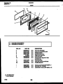 DOOR PARTS Diagram and Parts List for GCG34BNL7  Frigidaire Range
