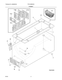 CABINET Diagram and Parts List for FGCH25M8LW0  Frigidaire Freezer