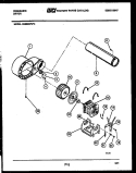 BLOWER AND DRIVE PARTS Diagram and Parts List for DE8600PW0  Frigidaire Dryer