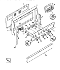 BACKGUARD Diagram and Parts List for TEF352SCWA  Tappan Range