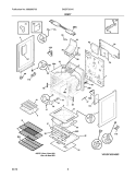 BODY Diagram and Parts List for BGGF3031KWF  Frigidaire Range