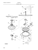 MOTOR & PUMP Diagram and Parts List for WDB745RES1  Westinghouse Dishwasher