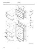 DOOR Diagram and Parts List for FRT21IS6JS0  Frigidaire Refrigerator