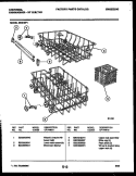 RACKS AND TRAYS Diagram and Parts List for DB418PW1  Frigidaire Dishwasher