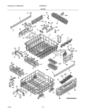RACKS Diagram and Parts List for EIDW6305GW1A  Electrolux Dishwasher