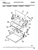 CONSOLE, CONTROLS, TOP PANEL Diagram and Parts List for TDE336RBD1  Tappan Dryer