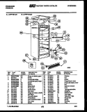 CABINET PARTS Diagram and Parts List for UFPF101LD1  Frigidaire Freezer