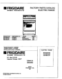 COVER Diagram and Parts List for FEF354CJSA  Frigidaire Range