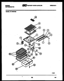 SHELVES AND SUPPORTS Diagram and Parts List for RT17F3WT3E  Gibson Refrigerator