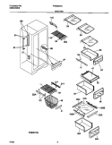 SHELVES Diagram and Parts List for FRS26ZRGB8  Frigidaire Refrigerator