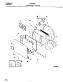 P16D0019 FRNT PNL, DOOR Diagram and Parts List for WDG336RED0  Frigidaire Dryer