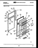 DOOR PARTS Diagram and Parts List for FPI17TPW0  Frigidaire Refrigerator