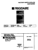 COVER Diagram and Parts List for FGF379WECE  Frigidaire Range